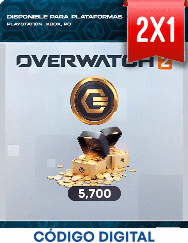 Tarjeta 5700 Monedas OverWatch 2 [Codigo Digital]