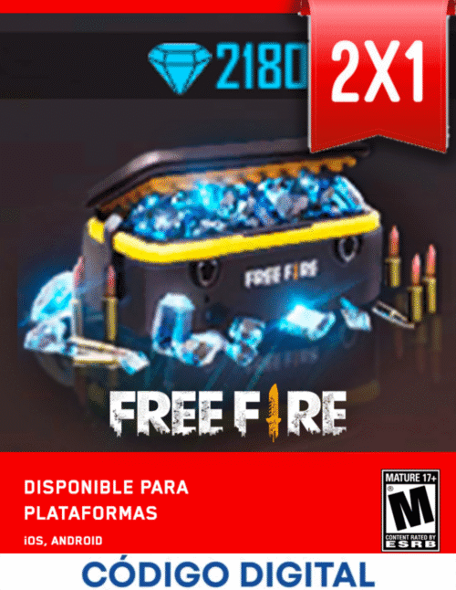 Tarjeta 2180 Diamantes Free Fire [Codigo Digital]
