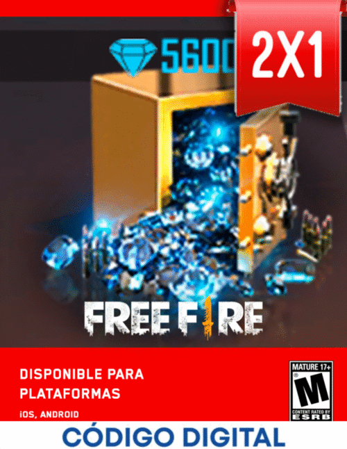Tarjeta 5600 Diamantes Free Fire [Codigo Digital]